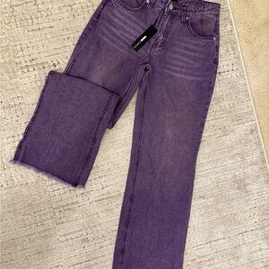 Stylish Fashion Nova Ashtin Baggy Purple Jeans